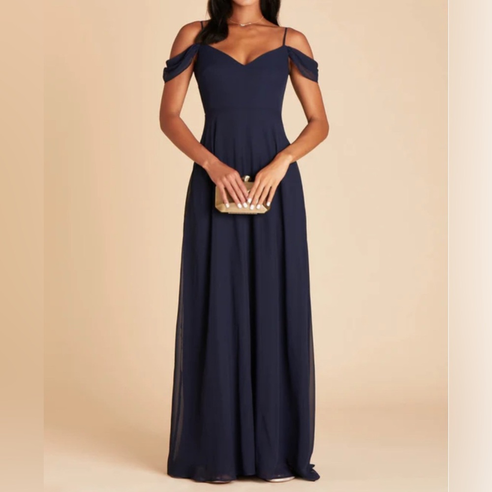 Birdy Grey Navy Off-Shoulder Maxi Dress